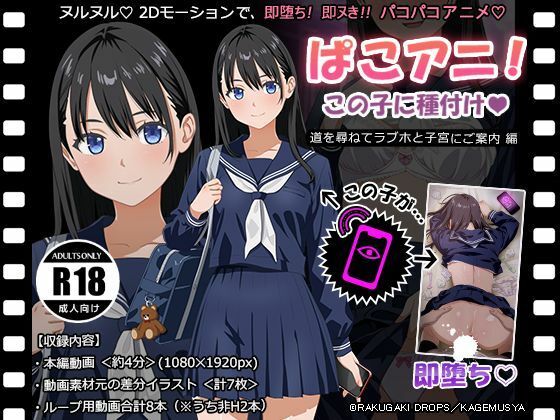 ぱこアニ！この子に種付け 〜道を尋ねてラブホと子宮にご案内 編〜【RAKUGAKI DROPS】